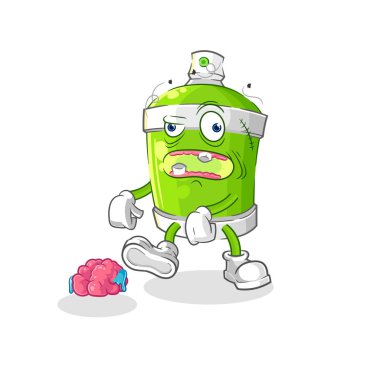 the spray paint zombie character.mascot vecto