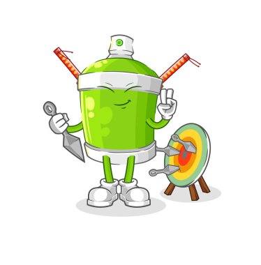 the spray paint ninja cartoon. character vecto