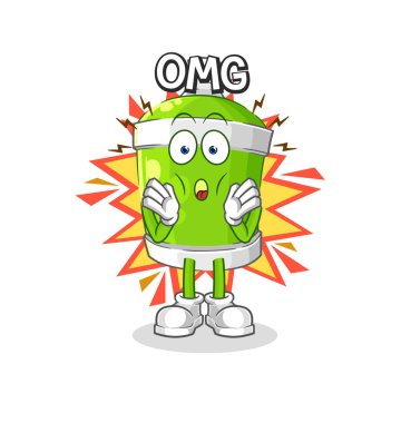 the spray paint Oh my God vector. cartoon characte