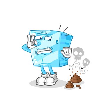 the glass with stinky waste illustration. character vecto