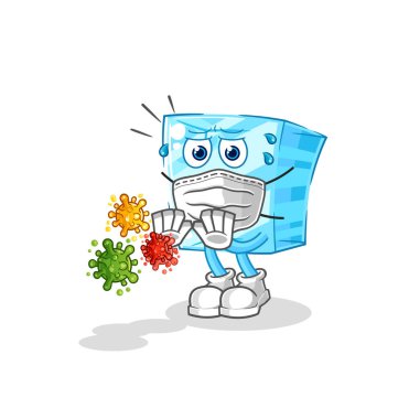 the glass refuse viruses cartoon. cartoon mascot vecto