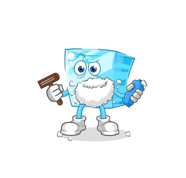 the glass shave facial hair vector. cartoon characte