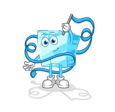 the glass Rhythmic Gymnastics mascot. cartoon vecto