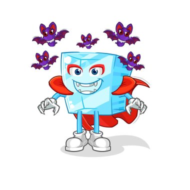 the glass Dracula illustration. character vecto