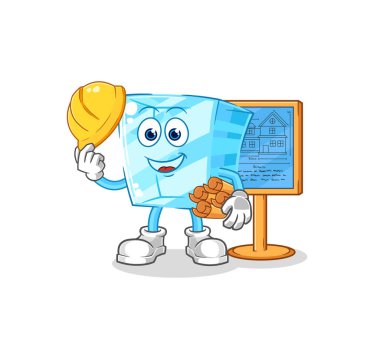 the glass Architect illustration. character vecto