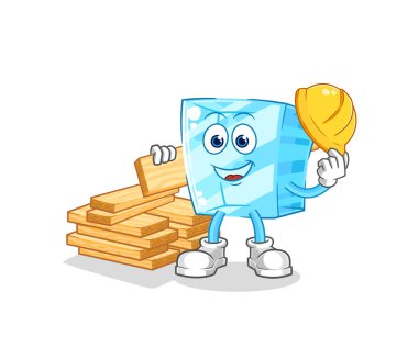 the glass builder vector. cartoon characte