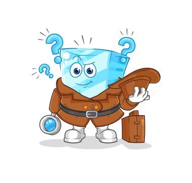 the glass detective vector. cartoon characte