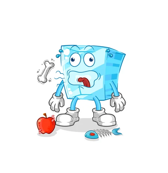 Glass Burp Mascot Cartoon Vecto — Stock Vector