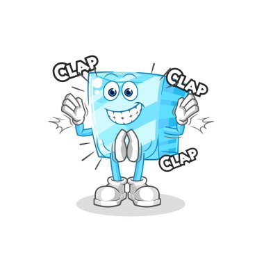 the glass applause illustration. character vecto