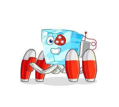 the glass future robot vector. cartoon characte