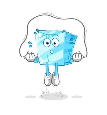 the glass jump rope exercise. character vecto