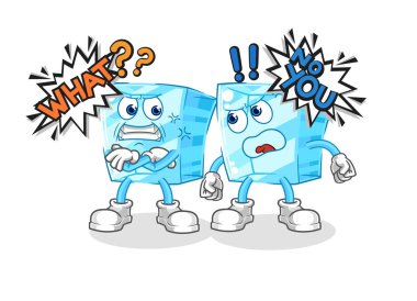 the glass arguing each other cartoon vecto