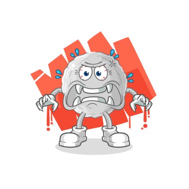 the rock monster vector. cartoon characte