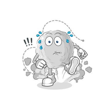 the rock running illustration. character vecto