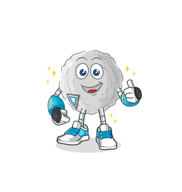 the rock robot character. cartoon mascot vecto