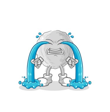 the rock crying illustration. character vecto