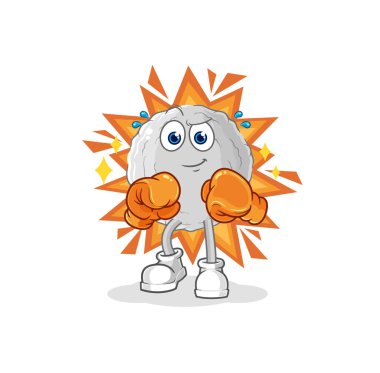 the rock boxer character. cartoon mascot vecto