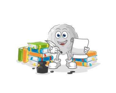 the rock writer vector. cartoon characte