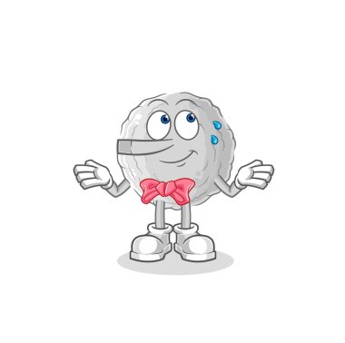 the rock lie like Pinocchio character. cartoon mascot vecto