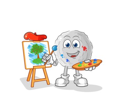 the rock artist mascot. cartoon vecto