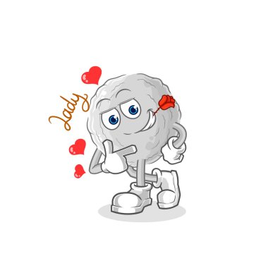 the rock flirting illustration. character vecto