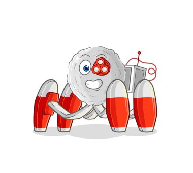 the rock future robot vector. cartoon characte