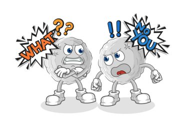 the rock arguing each other cartoon vecto