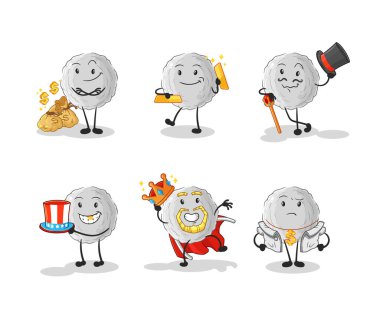 the rock rich character. cartoon mascot vecto