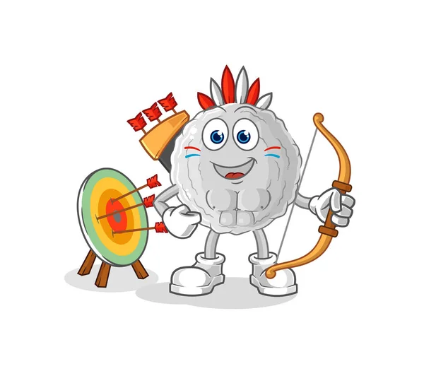 Rock Native American Tribe Cartoon Mascot Vecto — Image vectorielle