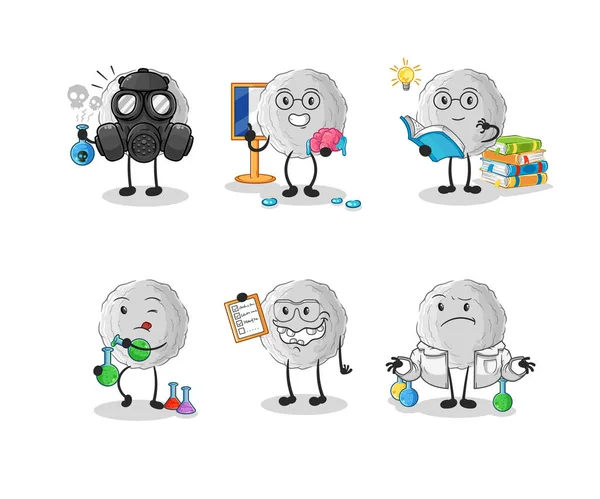 Rock Scientist Group Character Cartoon Mascot Vecto — Stock vektor