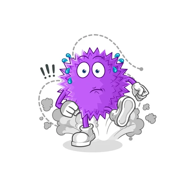 Spiky Ball Running Illustration Character Vecto — Stockový vektor