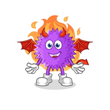 the spiky ball archaeologists with fossils mascot. cartoon vecto