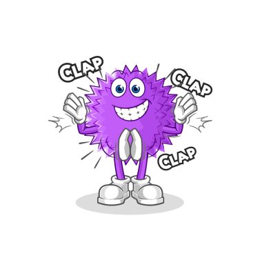 the spiky ball white haired old man. character vecto