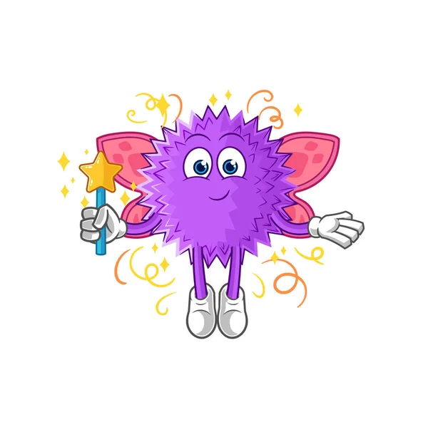 Spiky Ball Office Worker Mascot Cartoon Vecto — Stockový vektor