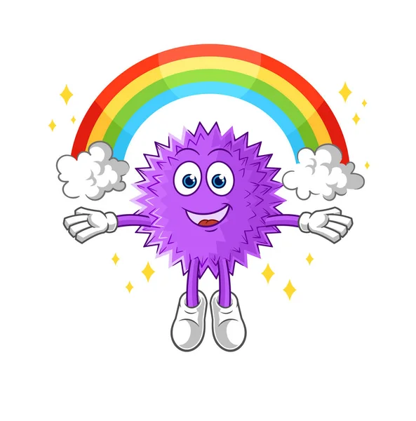 Spiky Ball Jump Rope Exercise Character Vecto — Vettoriale Stock