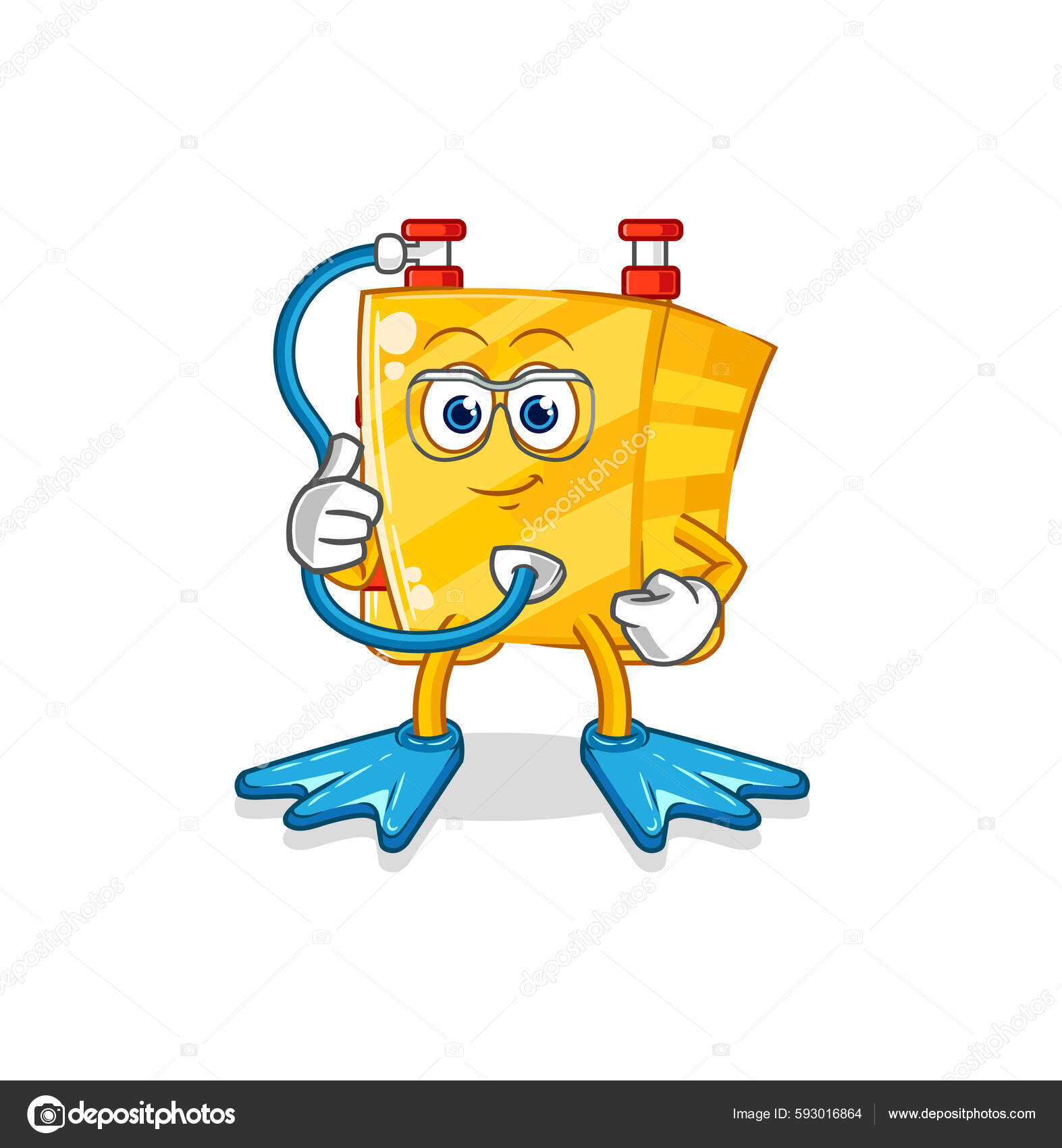 Dibujos Animados Buzos Con Caricaturas Caricatura Del Buzo Oro