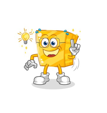 the gold got an idea cartoon. mascot vecto