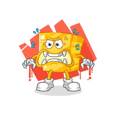 the gold monster vector. cartoon characte