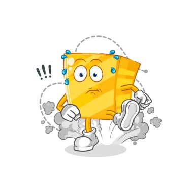 the gold running illustration. character vecto