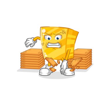 the gold karate mascot. cartoon vecto