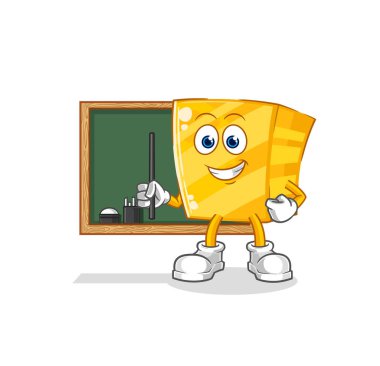 the gold teacher vector. cartoon characte