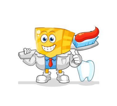the gold dentist illustration. character vecto