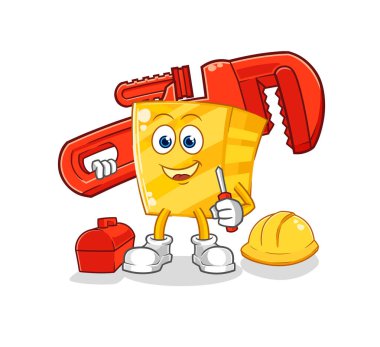 the gold plumber cartoon. cartoon mascot vecto