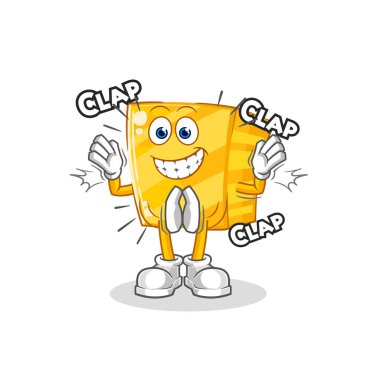 the gold applause illustration. character vecto