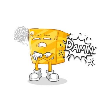 the gold very pissed off illustration. character vecto