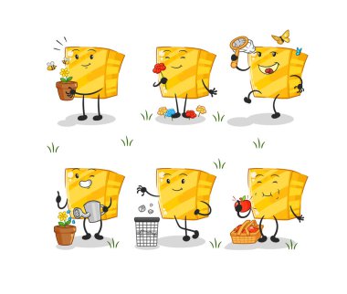 the gold save the earth group. cartoon masco