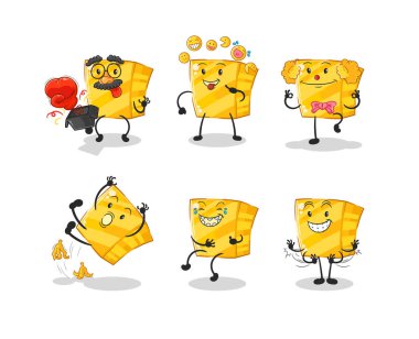 the gold comedy set character. cartoon mascot vecto