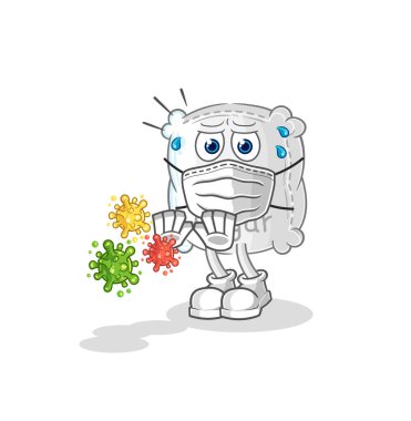 the sugar sack refuse viruses cartoon. cartoon mascot vecto