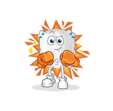 the sugar sack boxer character. cartoon mascot vecto