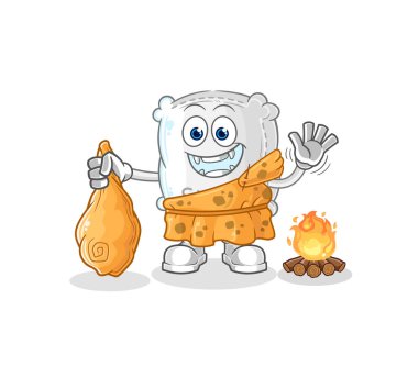 the sugar sack ancient cartoon. cartoon mascot vecto